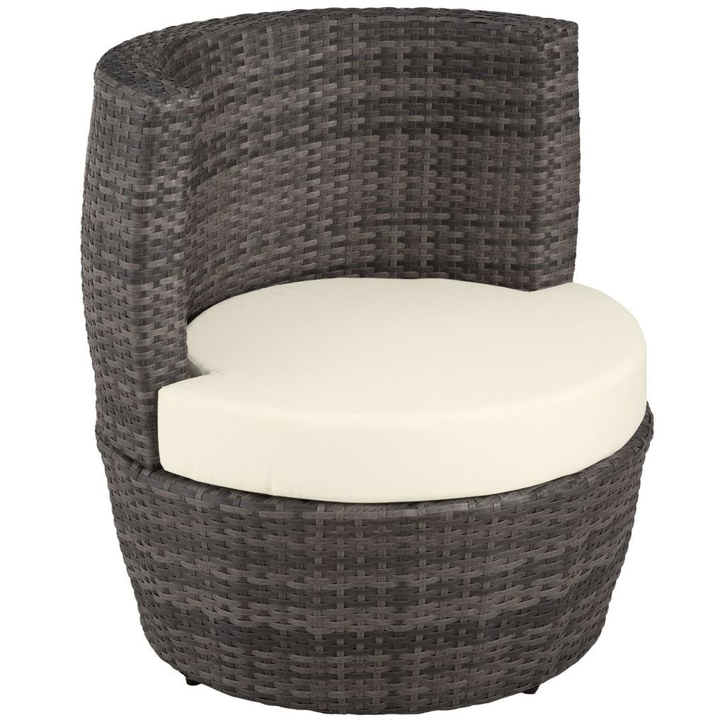 Conjunto De Ratán Y Aluminio Nizza - Gris