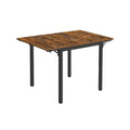 Mesa de Comedor Marrón Rústico y Negro