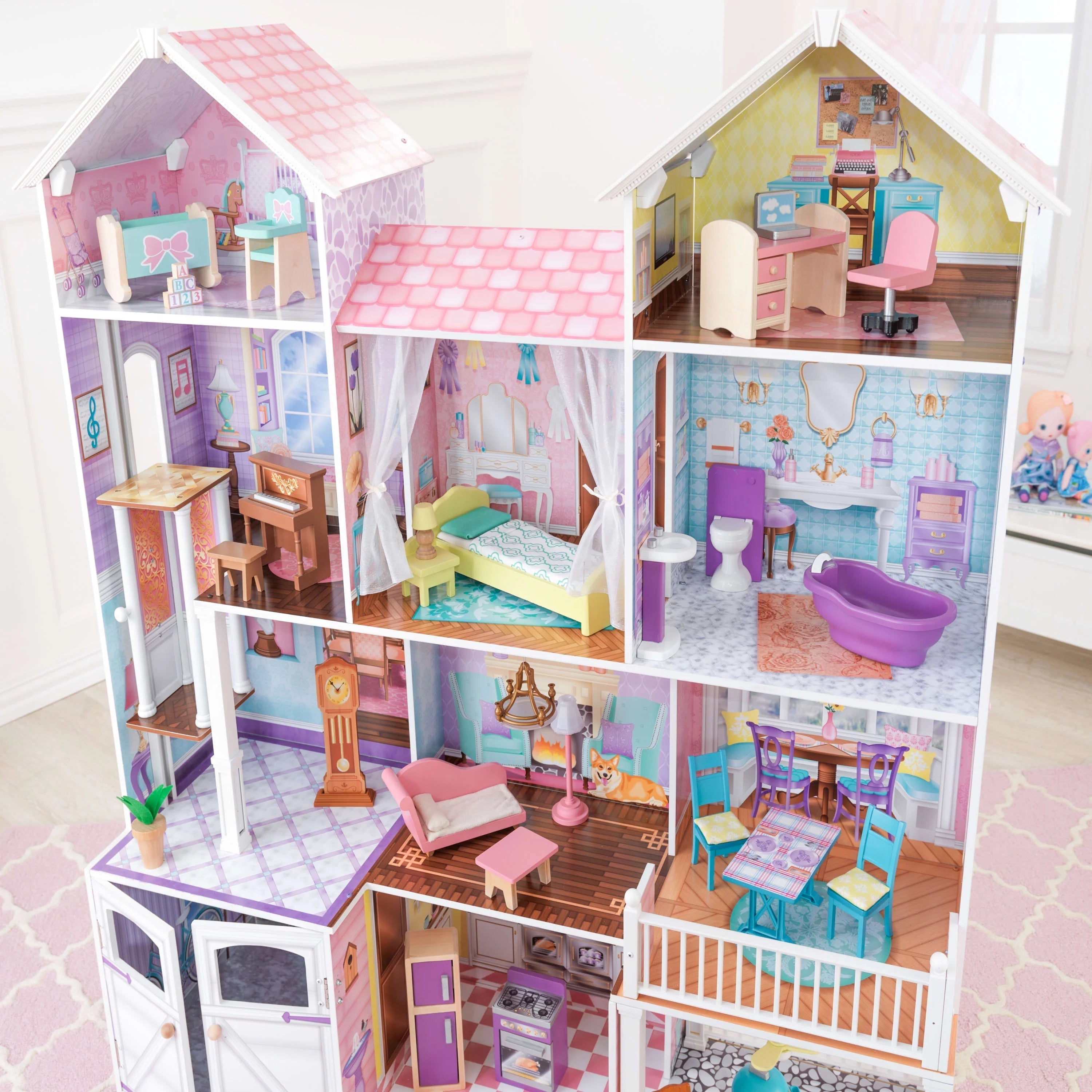 Casa de Muñecas de Madera KidKraft Country Estate con 31 Accesorios
