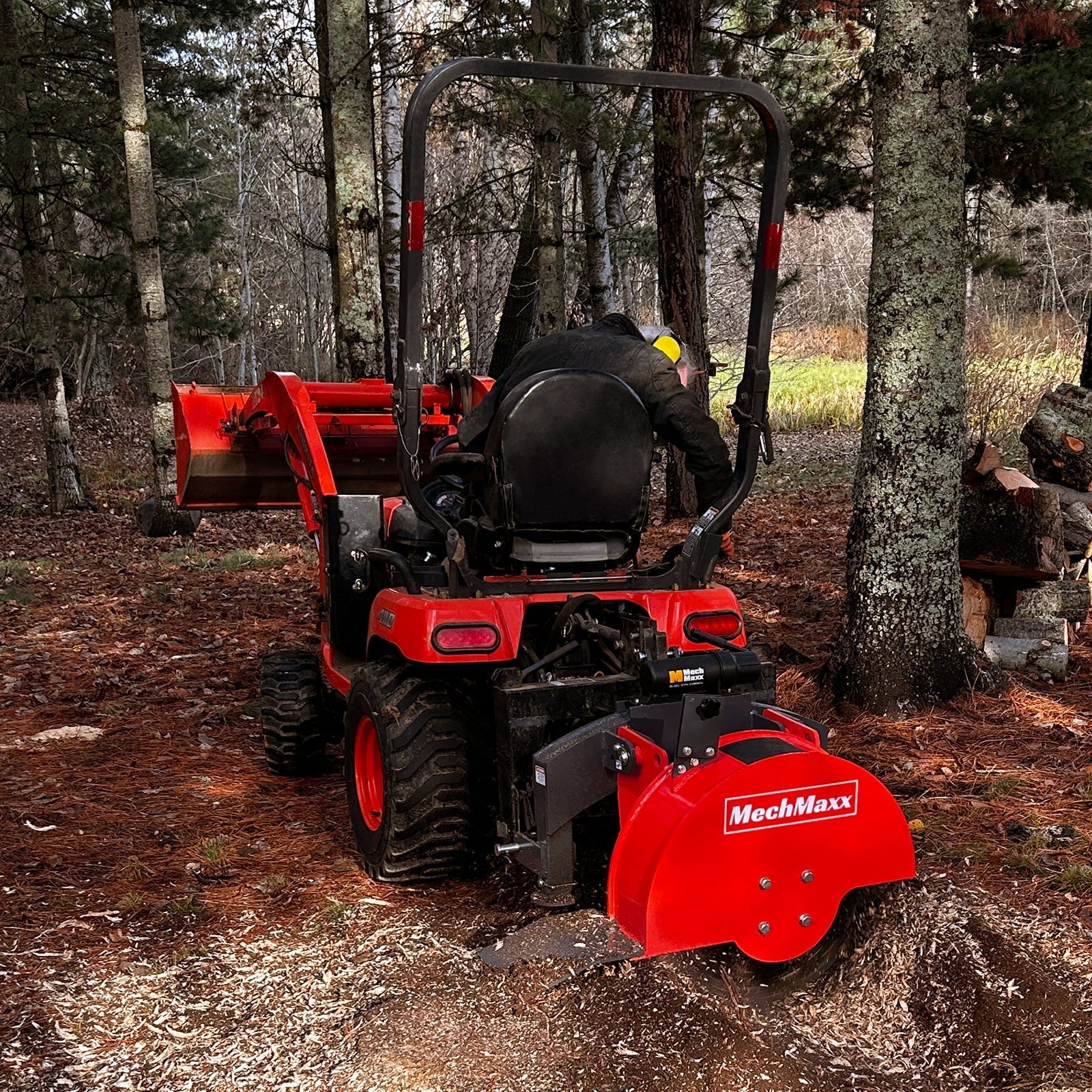 2025 Trituradora de Tocones MechMaxx SG24 – Enganche de 3 Puntos PTO con 34 Dientes de Carburo + Eje PTO Incluido