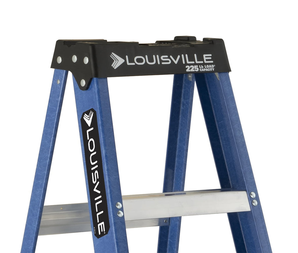 Escalera Escamoteable de Fibra de Vidrio Louisville de 6 pies – Capacidad 102 kg, Alcance 3 m (Modelo W-3217-06)