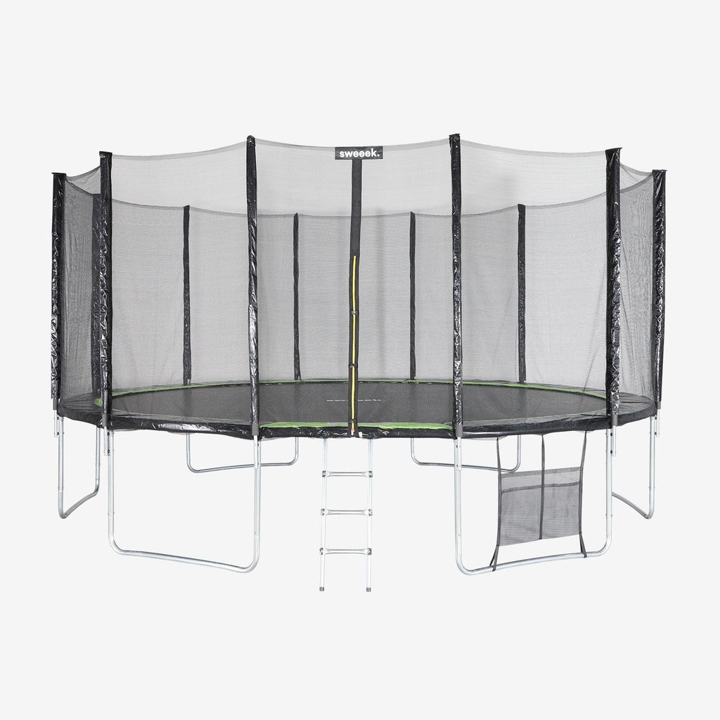 Cama Elástica Con Pack De Accesorios, 490cm, Verde