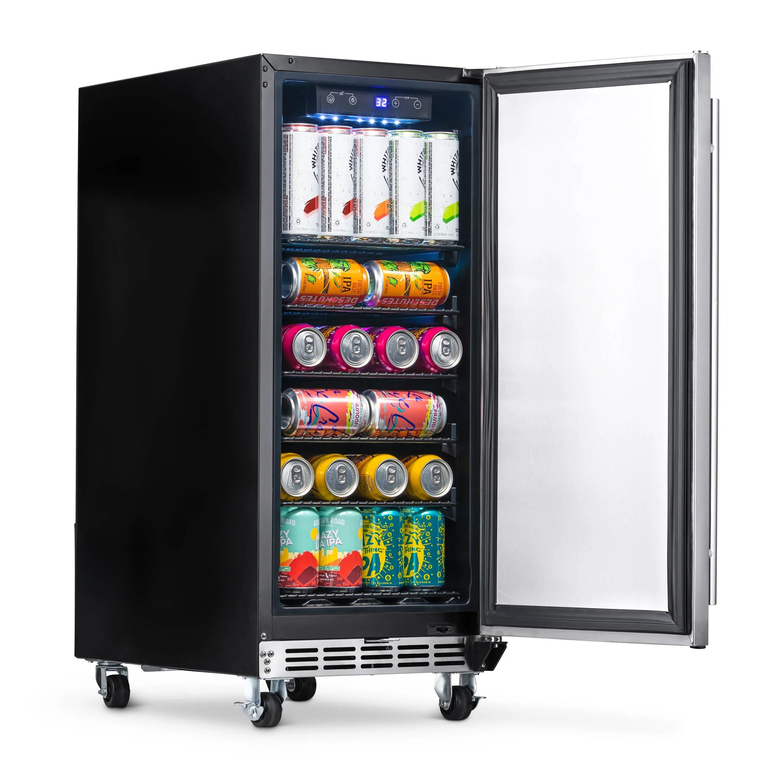 2025 Newair® Refrigerador Empotrable para Exteriores – 90 Latas – 15 Pulgadas