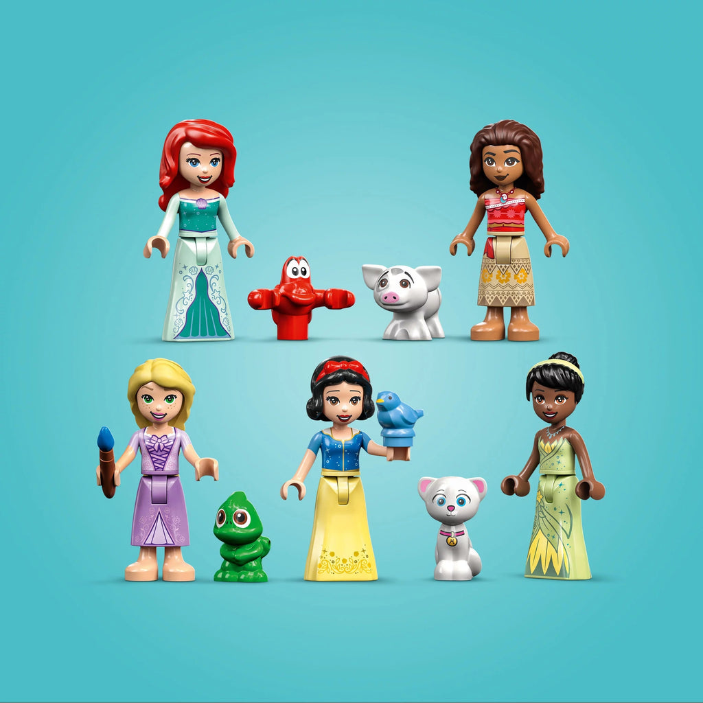 LEGO Disney Princesas Castillo de la Aventura Definitiva, Set de Construcción de Juguete, Incluye 5 Mini Muñecas de Princesas Disney: Ariel, Rapunzel y Blancanieves, Regalo Disney para Niños y Niñas, 43205