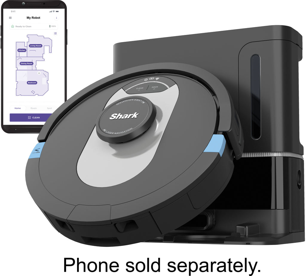 2025 Shark – Aspiradora Robot AI Ultra con Matrix Clean, Mapeo del Hogar, Base Auto-vaciable sin Bolsa HEPA, Conectividad WiFi – Negra