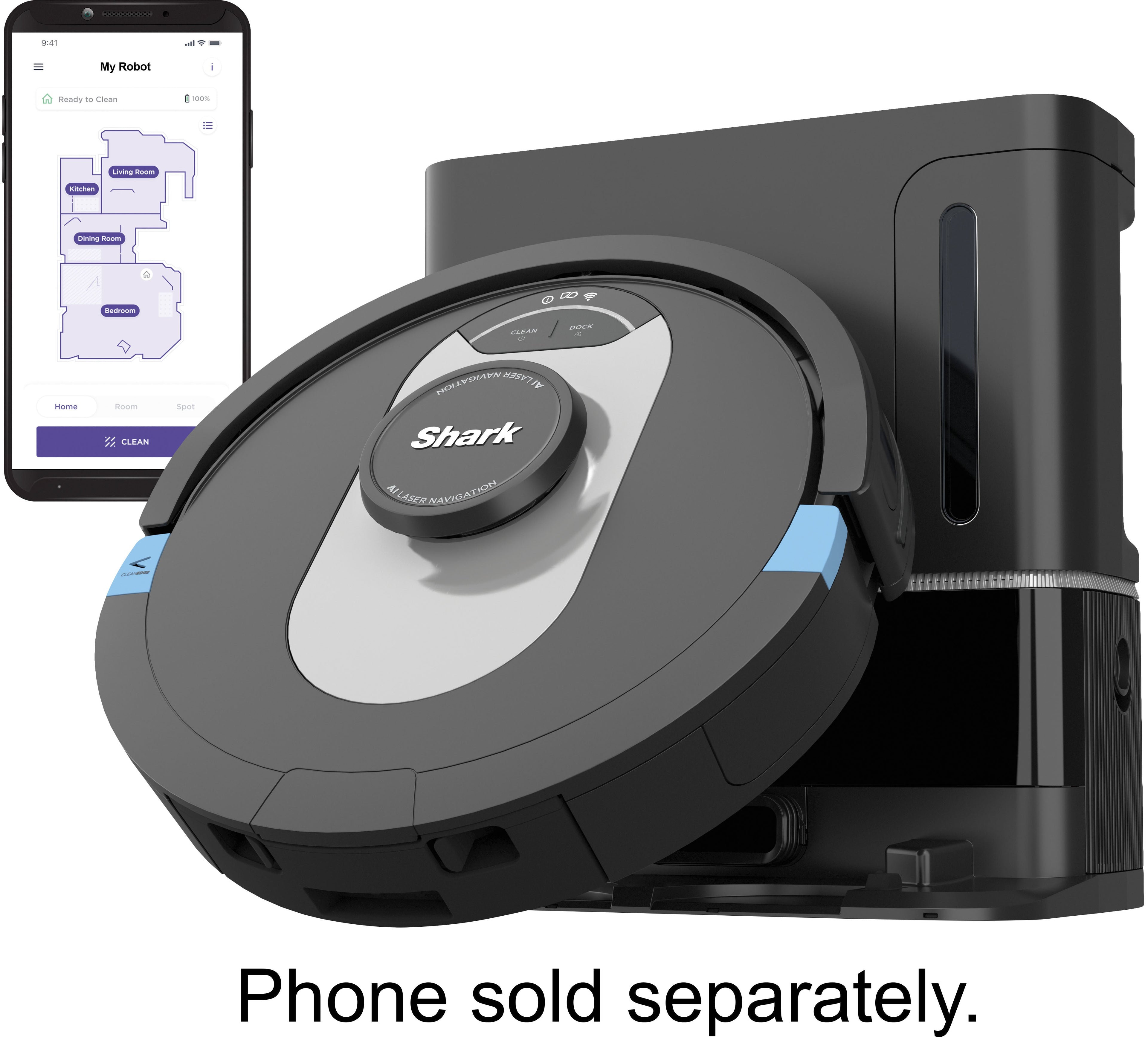 2025 Shark – Aspiradora Robot AI Ultra con Matrix Clean, Mapeo del Hogar, Base Auto-vaciable sin Bolsa HEPA, Conectividad WiFi – Negra