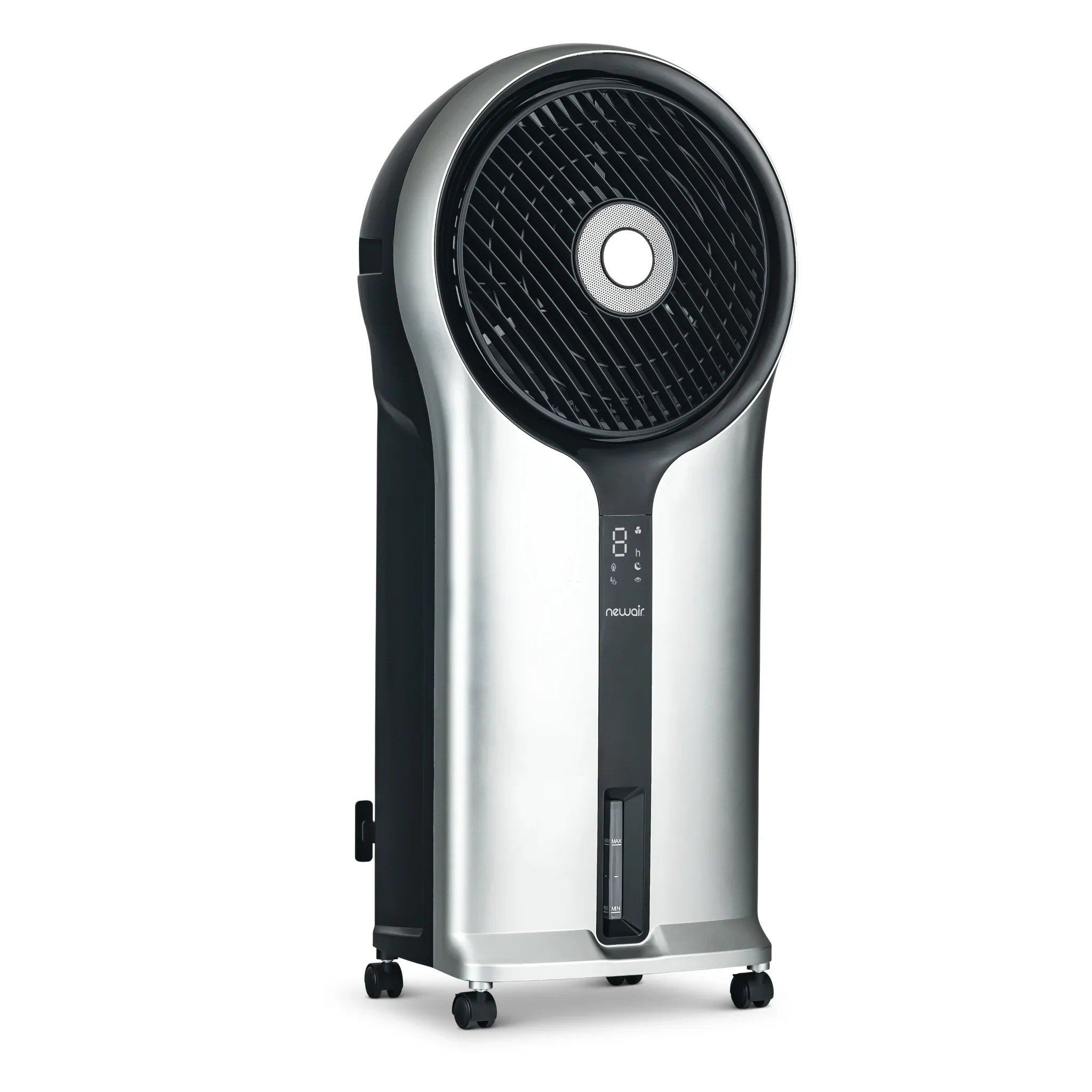 2025 Newair® Enfriador de Aire Evaporativo y Ventilador Portátil 470 CFM con Placa de Enfriamiento tipo Panal – Plateado