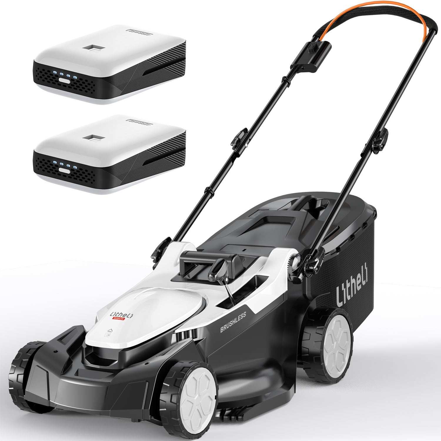 2025 Cortacésped inalámbrico Litheli 43 cm 2 x 20V con opciones de batería de 4,0 Ah