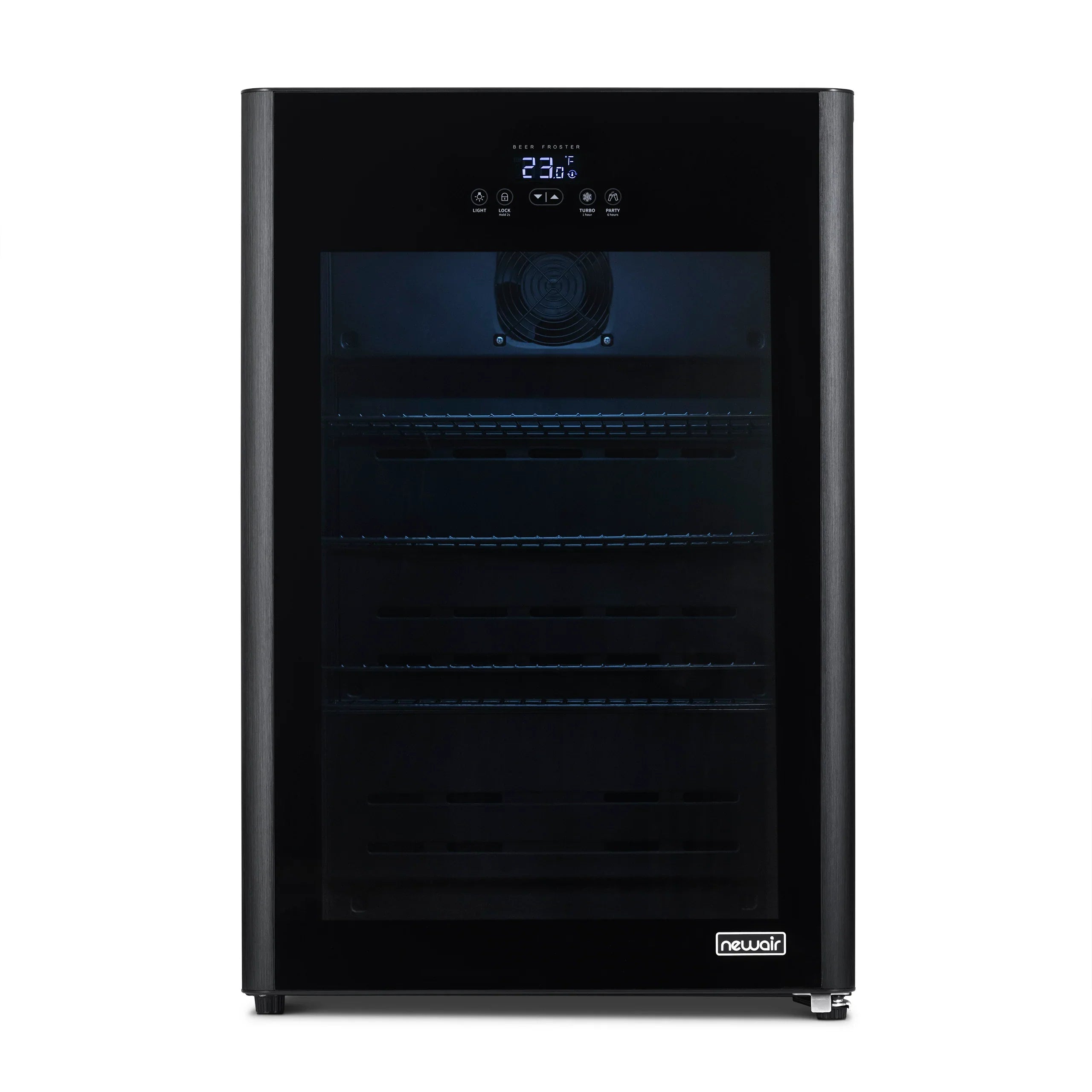 2025 Newair® Refrigerador de Bebidas Negro Independiente para 125 Latas con Función de Congelación Rápida – 22,1”