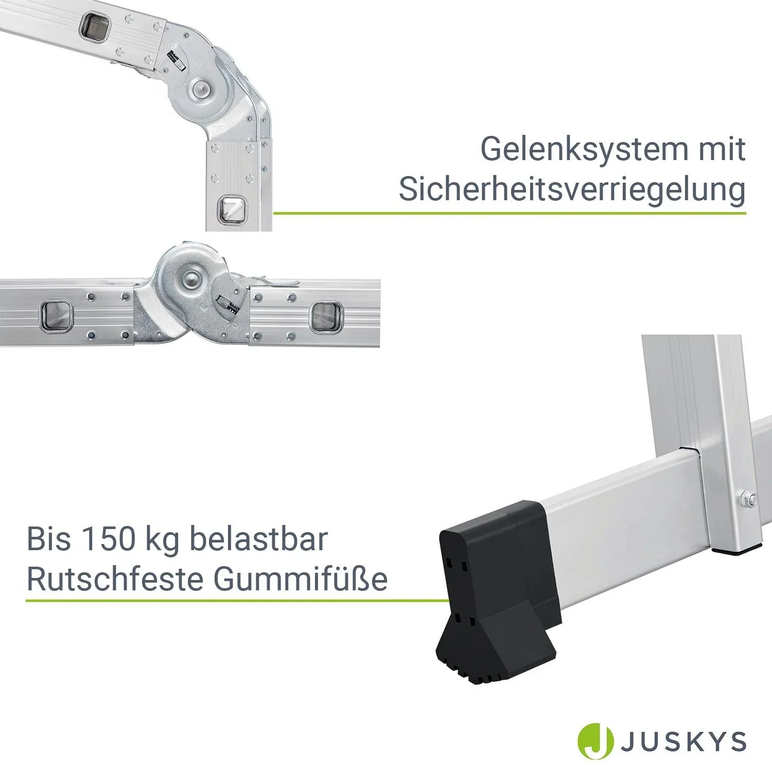 2025 Escalera multifuncional de aluminio 3,6 m – Versátil, estable y compacta