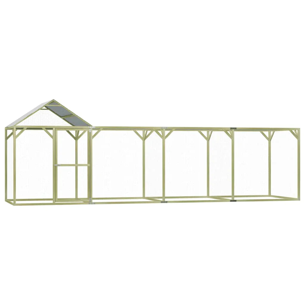 2025 Gallinero exterior 6 x 1,5 x 2 m – Recinto seguro de madera impregnada para aves y pequeños animales