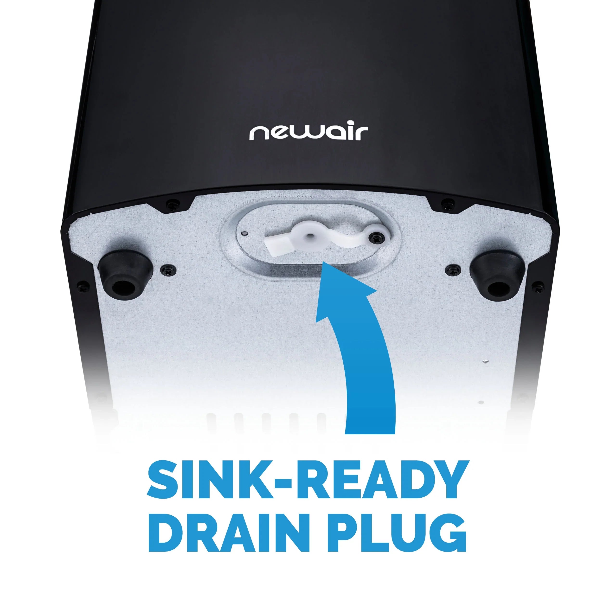 2025 Máquina de Hielo de Encimera Newair® – Cubos de Hielo en Forma de Bala, Negro