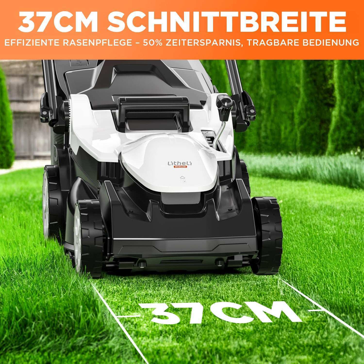2025 Cortacésped inalámbrico U20 37 cm 2 × 20V con opciones de motor brushless o con escobillas y baterías de 4,0 Ah