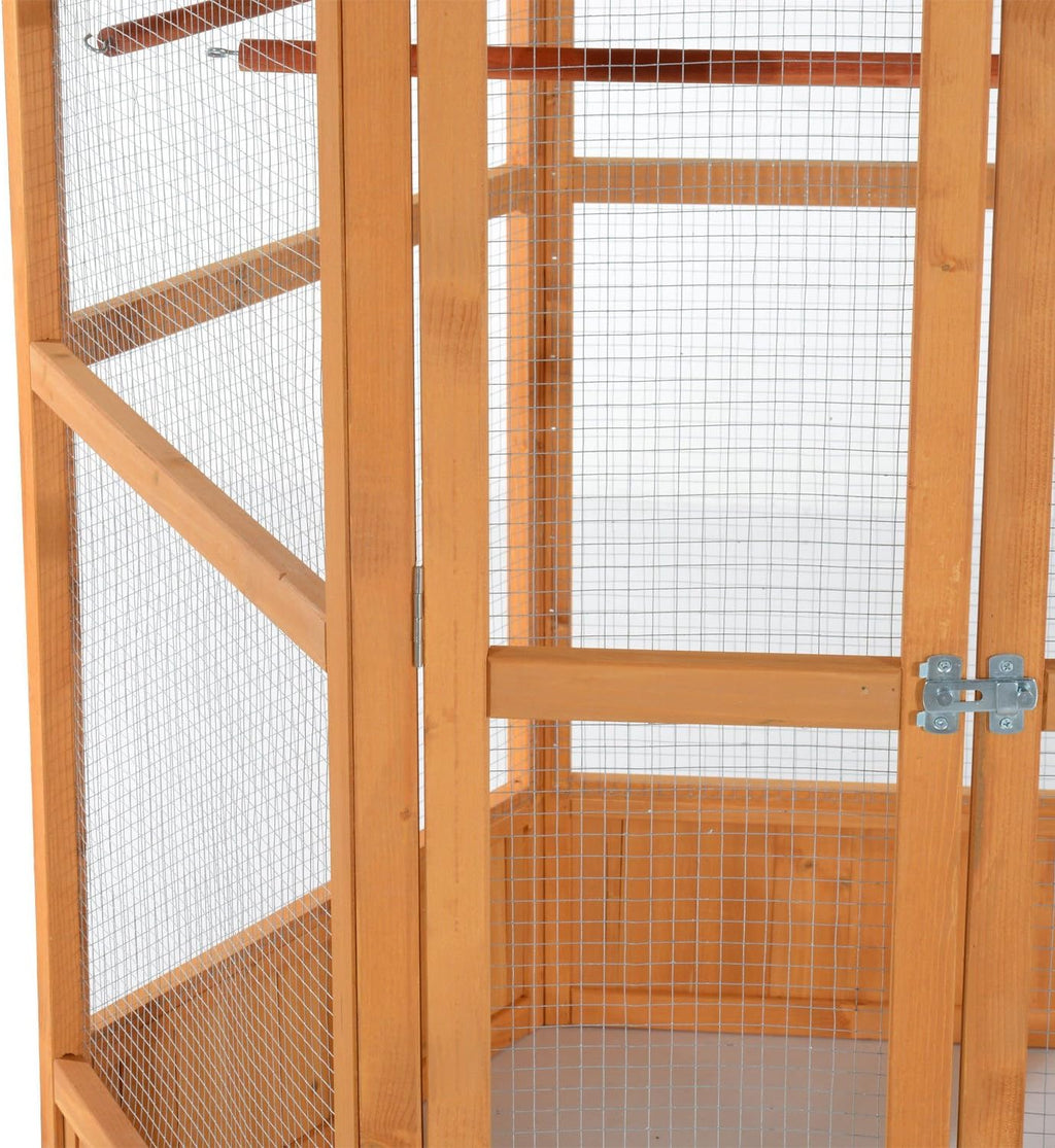 viario Hexagonal Grande de Madera para Exteriores con Techo Cubierto