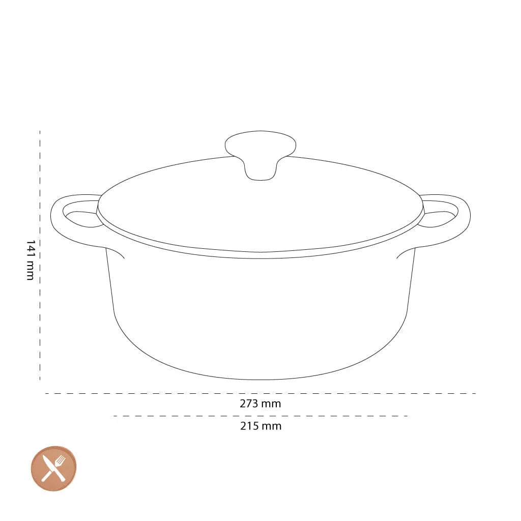 2025 Le Creuset - Sartén para asar / guisar Signature redonda negro mate 20 cm 2,4 l (interior negro)
