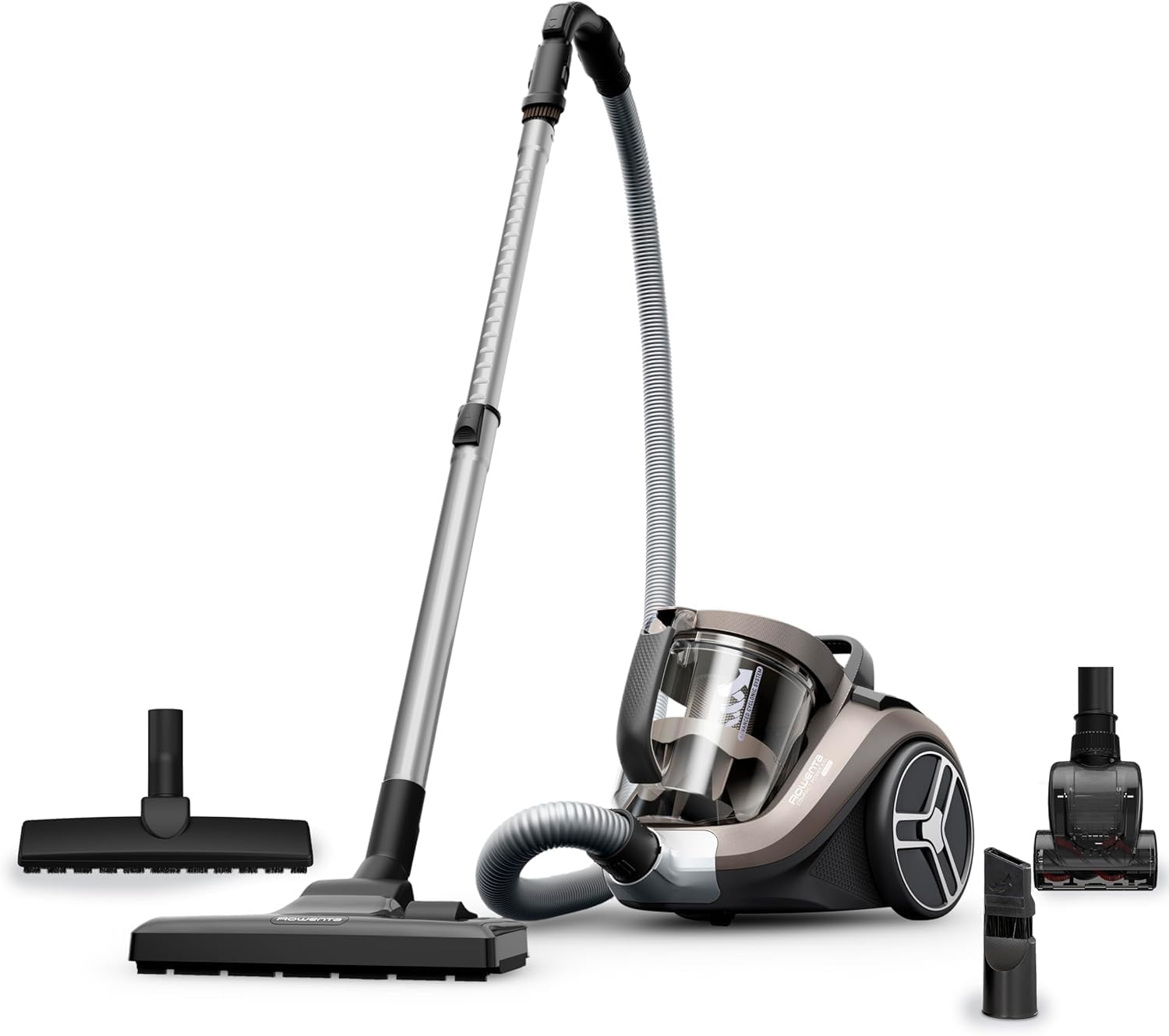 Rowenta Compact Power XXL Aspiradora sin Bolsa, Motor Eficiente Energéticamente de 900W, Filtración Ciclónica Avanzada, Depósito Extra Grande de 2.5L, Compacta, Kit Clásico, Modelo RO4B23
