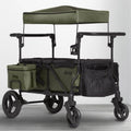 Carrito-Paseador Jeep Wrangler Deluxe – 2 Asientos con Arnés de 5 Puntos, Bolsa Térmica, Capota Anti-UV, Amplio Almacenamiento, Ruedas Todo Terreno Antipinchazos, Manillares Ajustables
