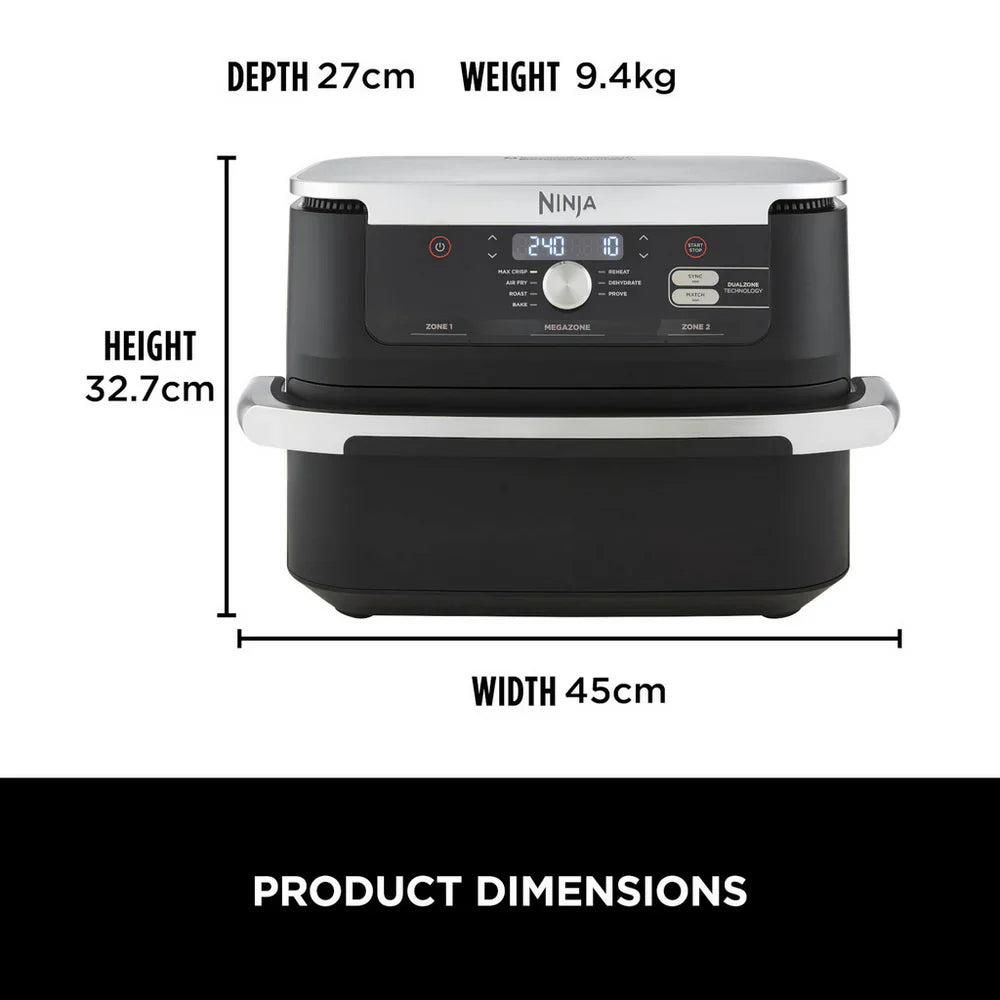 2025 Ninja Foodi FlexDrawer Freidora de Aire 10,4L AF500UK - Negro