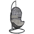 2025 Silla Colgante Tipo Huevo Sunnydaze Cordelia con Estructura de Acero y Cojín