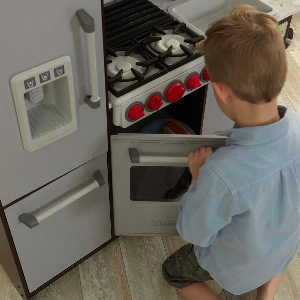2025 Cocina de Juguete KidKraft Uptown Elite Espresso con Luces y Sonidos