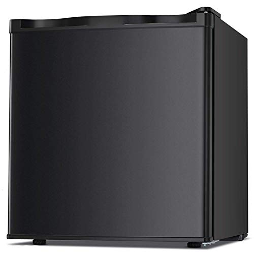 Antarctic Star Congelador Vertical Compacto con Puerta Simple Reversible de Acero Inoxidable, Estantes Ajustables y Removibles para Hogar y Oficina, 1.1 pies cúbicos, Color Negro