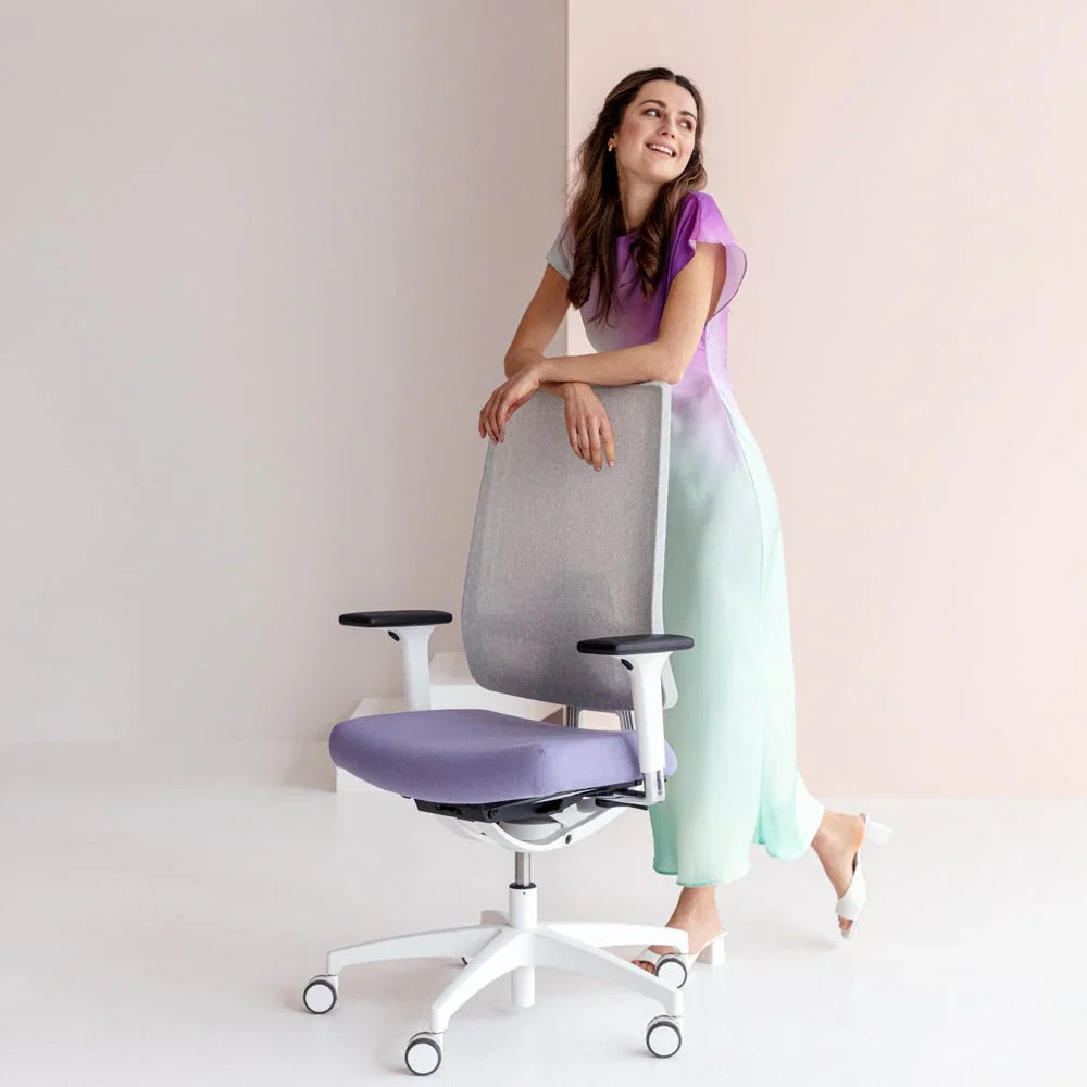 2025 Silla de Oficina Ergonómica Dauphin INDEED MESH ID 7056_SLP con Soporte Lumbar | Respaldo de Malla | Negra