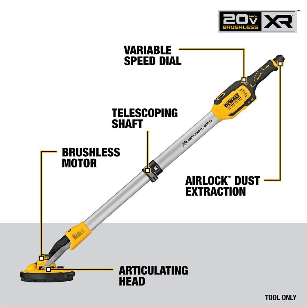 2025 Kit de Lijadora de Paredes Sin Cable 20V MAX DCE800P2