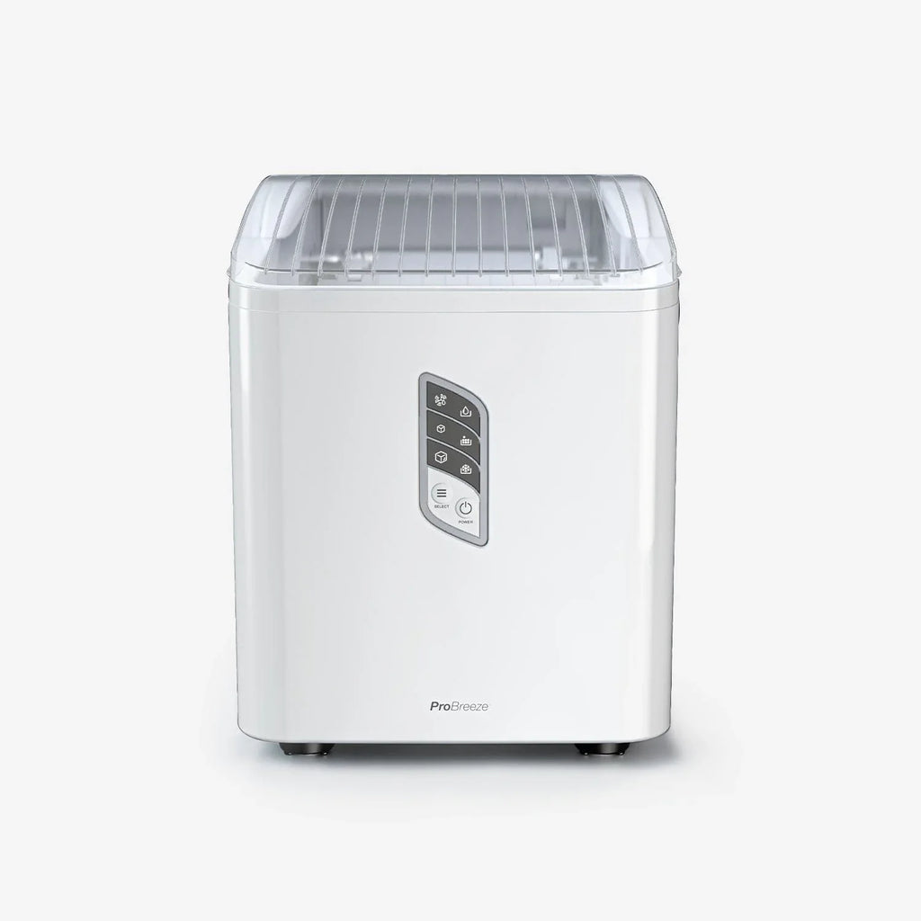 Máquina de Hielo de Mostrador - 2L Autolimpiante - Producción Diaria de 15 kg - Blanco