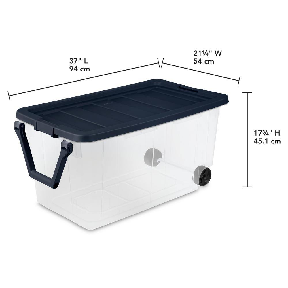 2025 Caja de almacenamiento Sterilite con ruedas de 160 cuartos – Modelo 14674K02