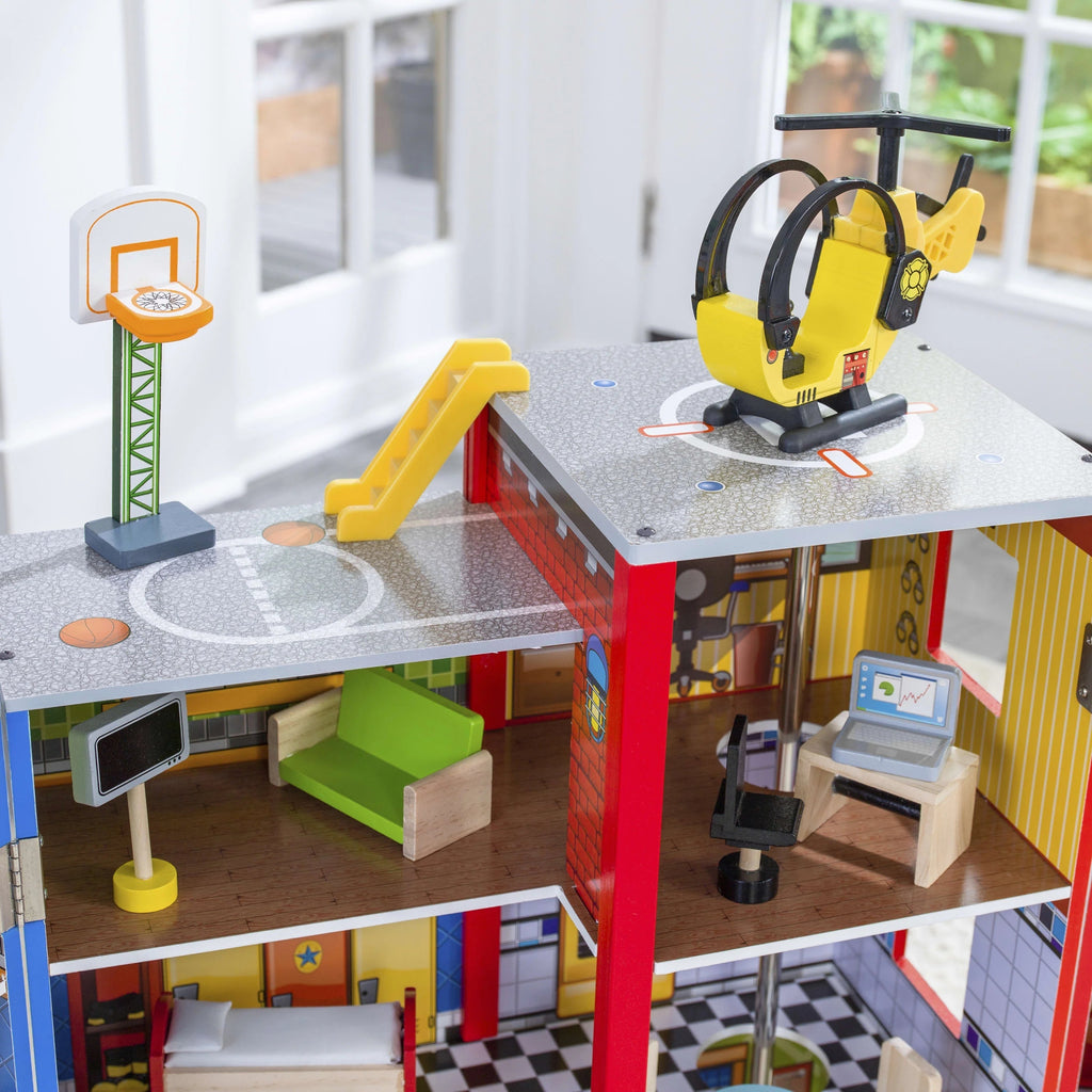 Conjunto de Juego KidKraft Everyday Heroes de Madera Plegable con 26 Piezas
