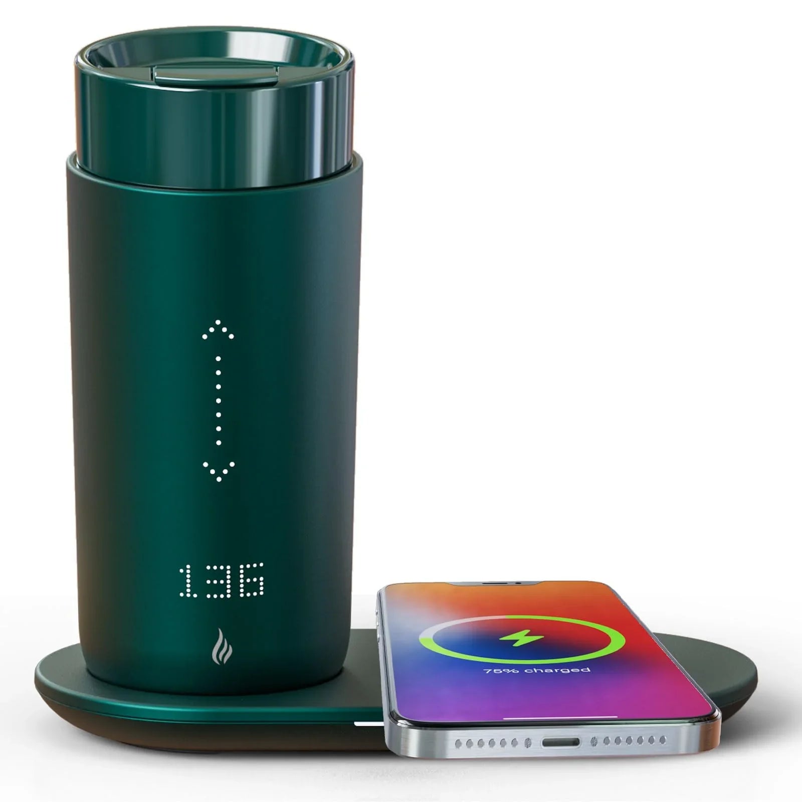 2025 Taza de Café Calefactable con Control de Temperatura – Taza de Viaje Inteligente Autocalentable de 12 oz