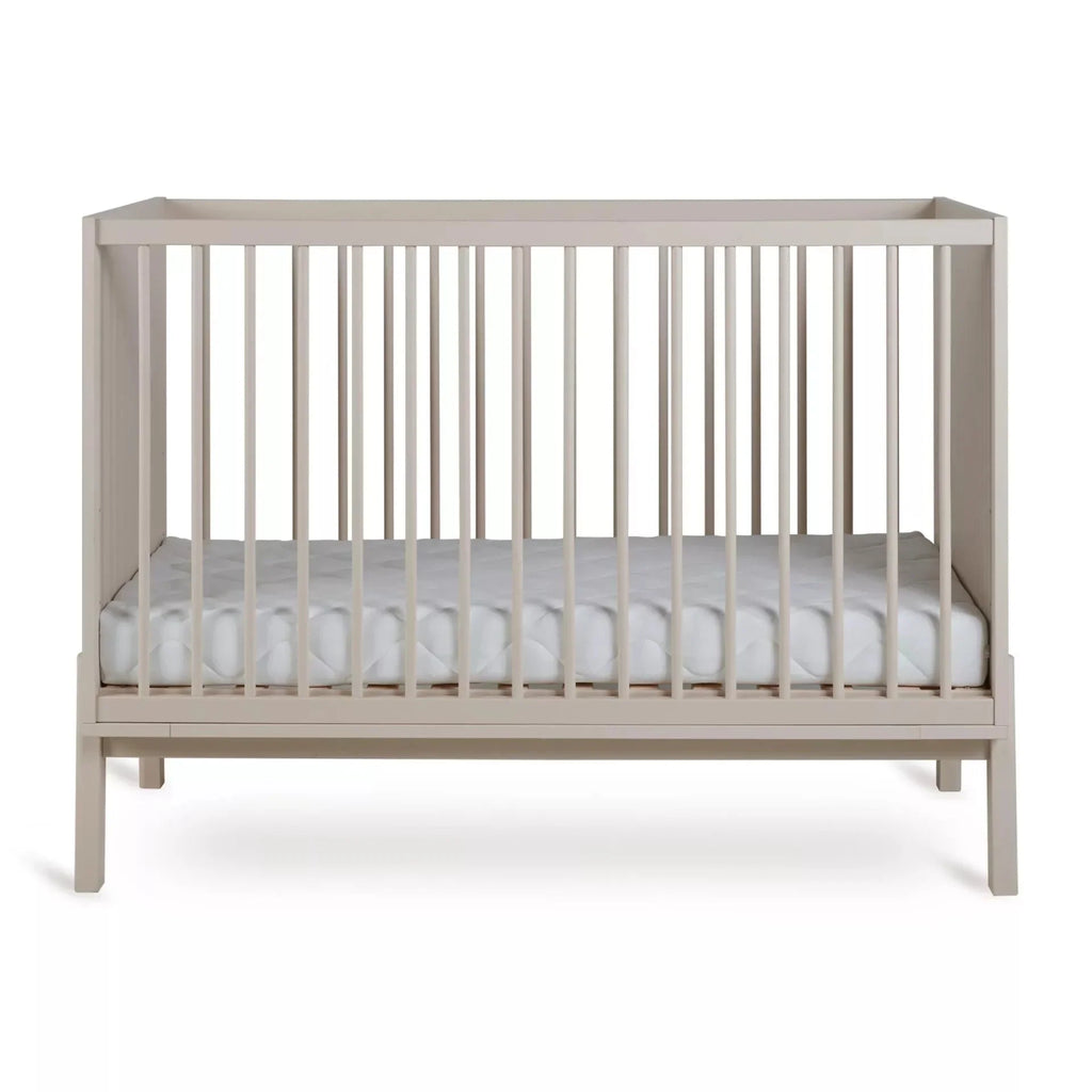 2025 Cuna Quax Ashi – 60x120 cm | Ajustable en 3 alturas | Madera de haya certificada FSC | Color Greige | Con somier de lamas, sin colchón