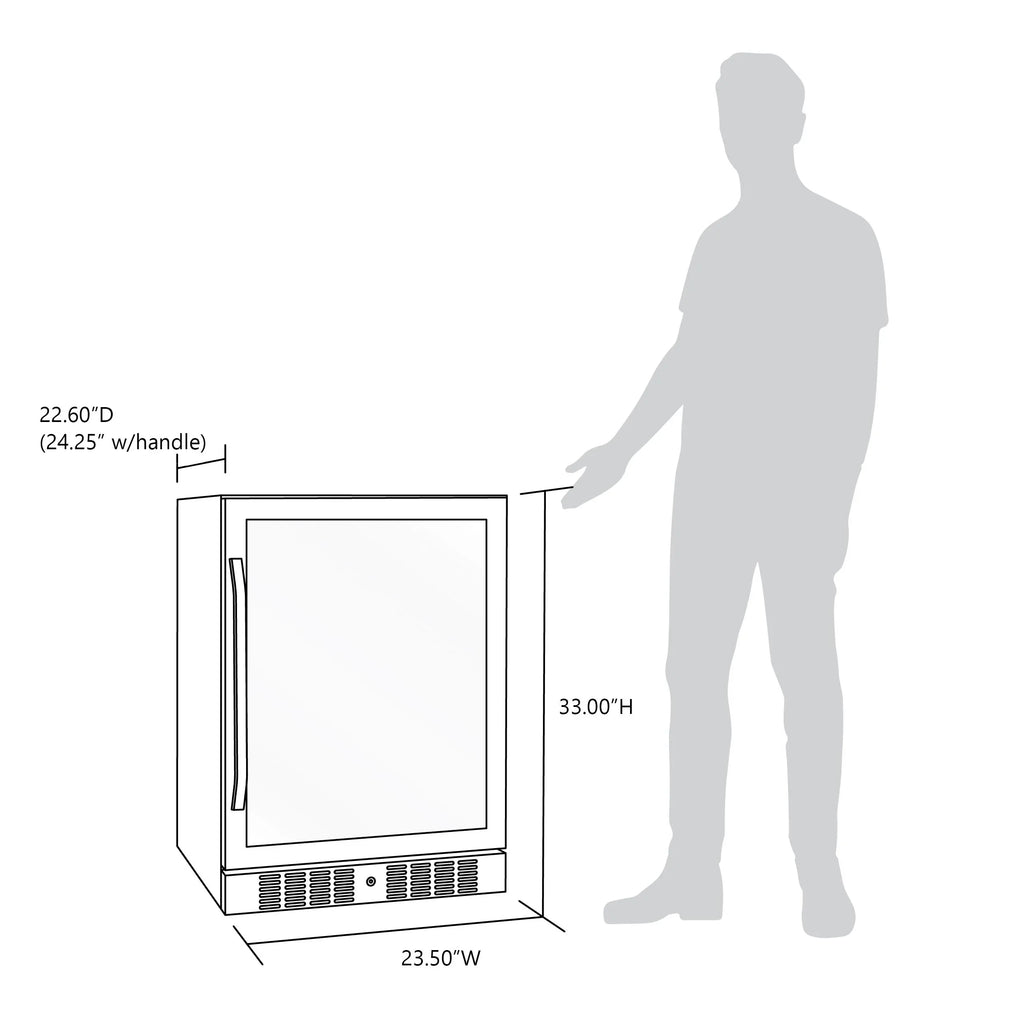 2025 Newair® Refrigerador de Bebidas Empotrable o Independiente de Acero Inoxidable – 177 Latas – 24”