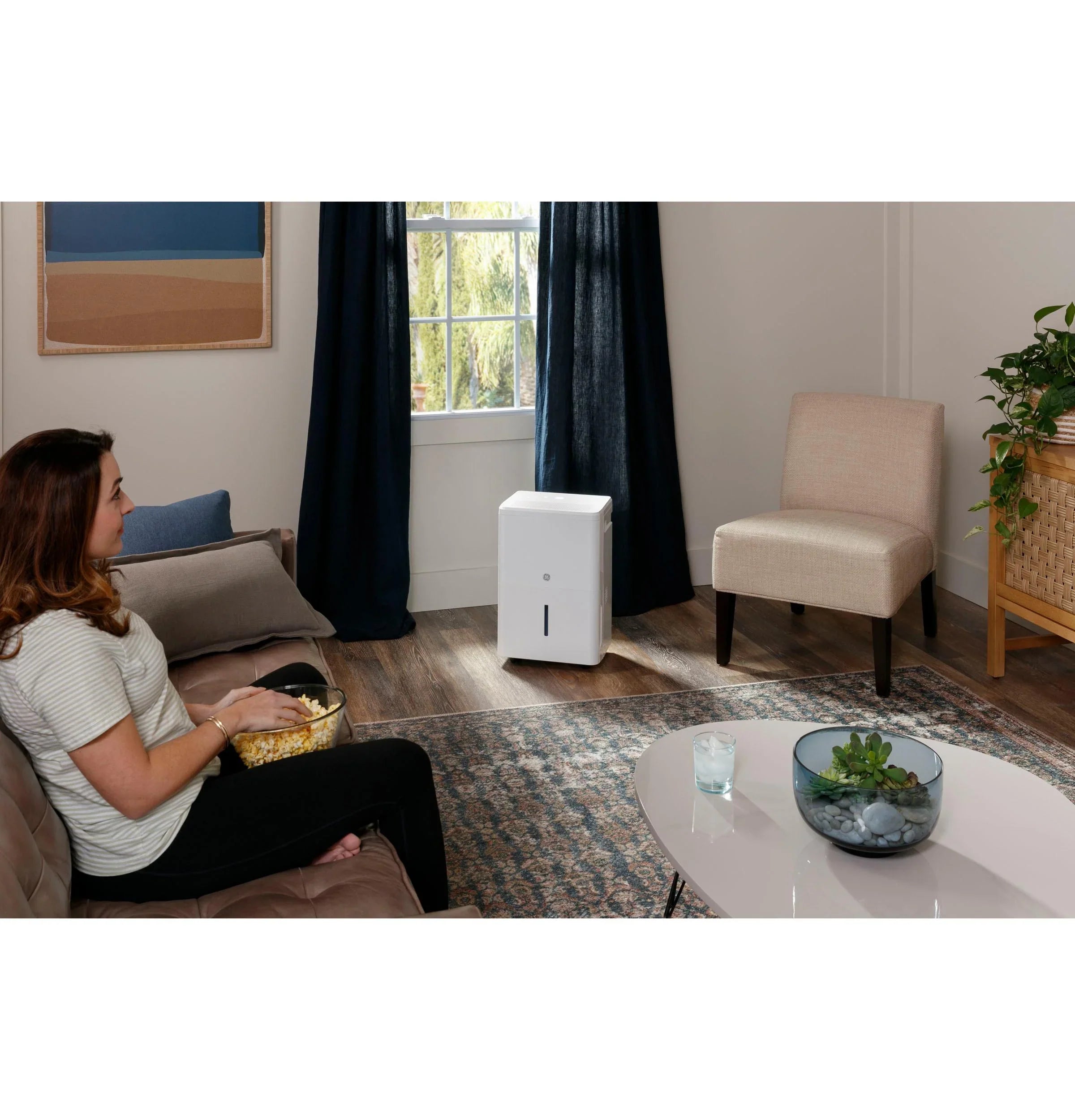 2025 GE Appliances ADHR35LB – Deshumidificador Portátil de 35 Pintas Certificado Energy Star® con Smart Dry