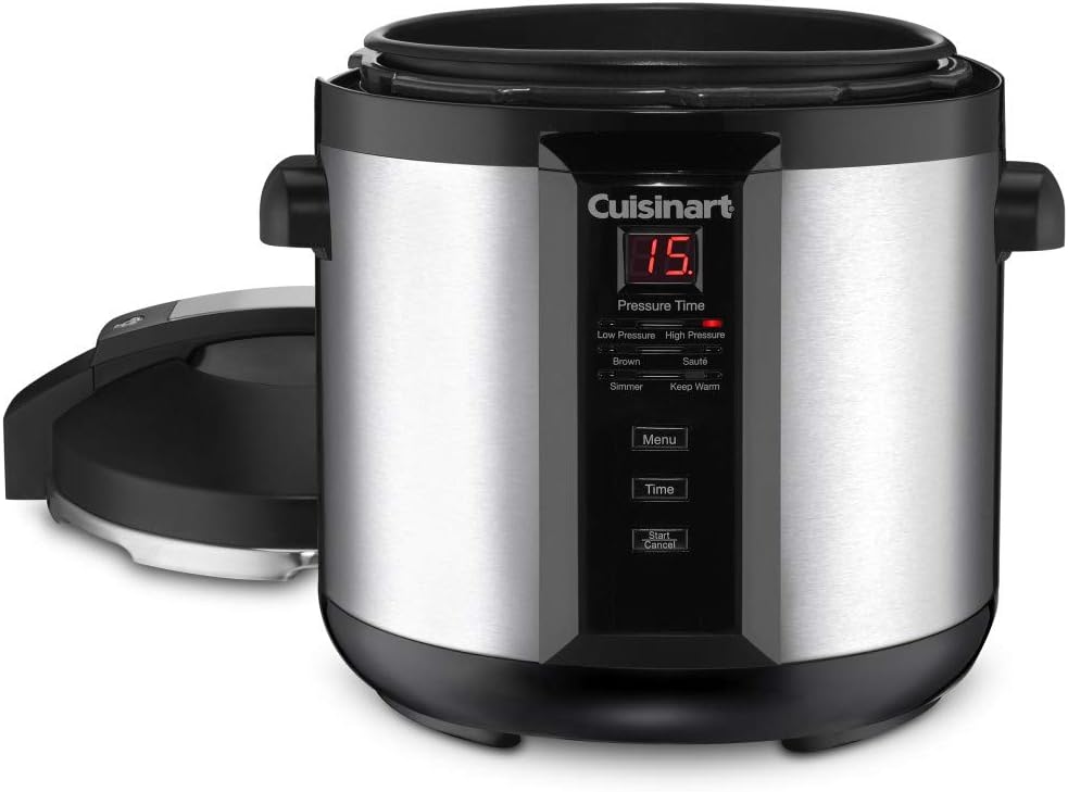 2025 Olla a presión eléctrica Cuisinart de 6 litros, acero inoxidable, controles digitales, multifuncional, modelo CPC-600N1