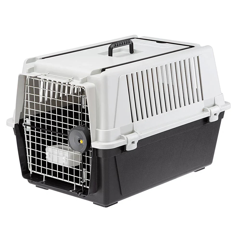 2025 Atlas 40 – Transportín para perro de tamaño mediano, seguro, ventilado y conforme a la normativa IATA. Con asa práctica, comedero y accesorios opcionales