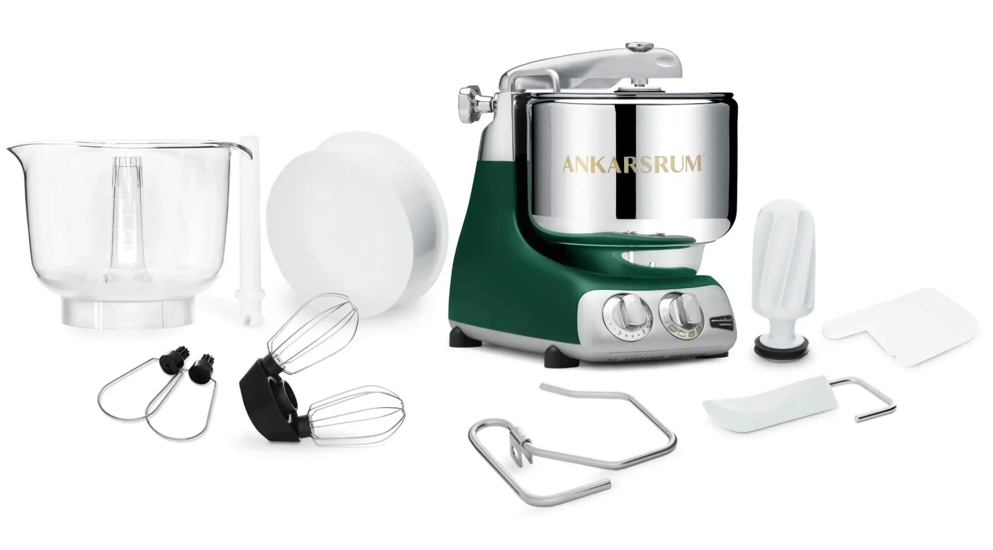 2025 Ankarsrum Assistent Original 6230 – robot de cocina multifunción con diseño retro, bol de acero inoxidable de 7 L, motor de 1500 W, accesorios variados, garantía de 7 años