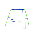 Columpio Balancín Infantil Para Jardín + 3 Años Juego Para Niños De Metal Outdoor Toys 220x140x182 Cm Carga Hasta 45 Kg