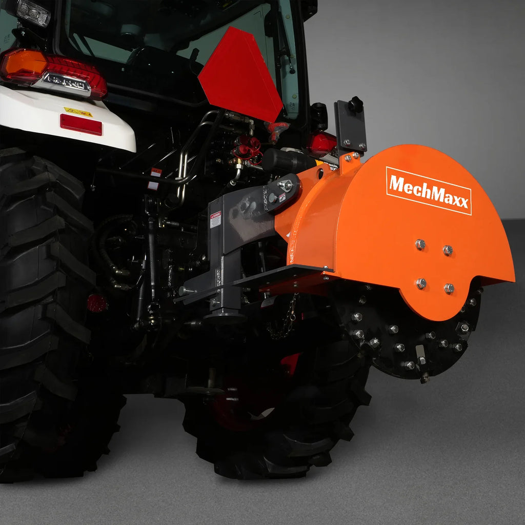 2025 Trituradora de Tocones MechMaxx SG24 – Enganche de 3 Puntos PTO con 34 Dientes de Carburo + Eje PTO Incluido