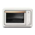 2025 Hermoso horno tostador con freidora de aire caliente táctil para 6 rebanadas, glaseado blanco por Drew Barrymore