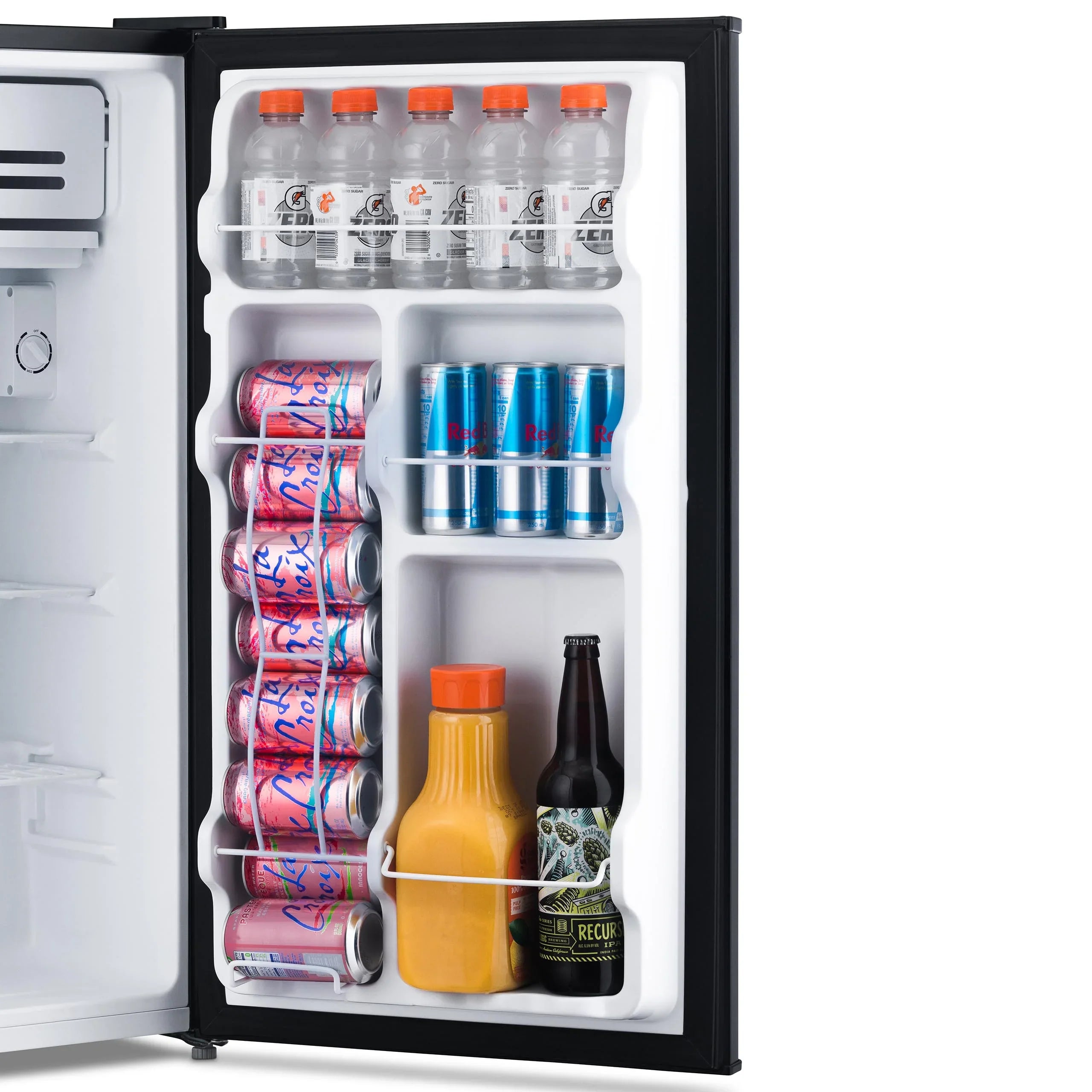 2025 Newair® Mini refrigerador compacto con congelador, 3,3 pies cúbicos – Negro