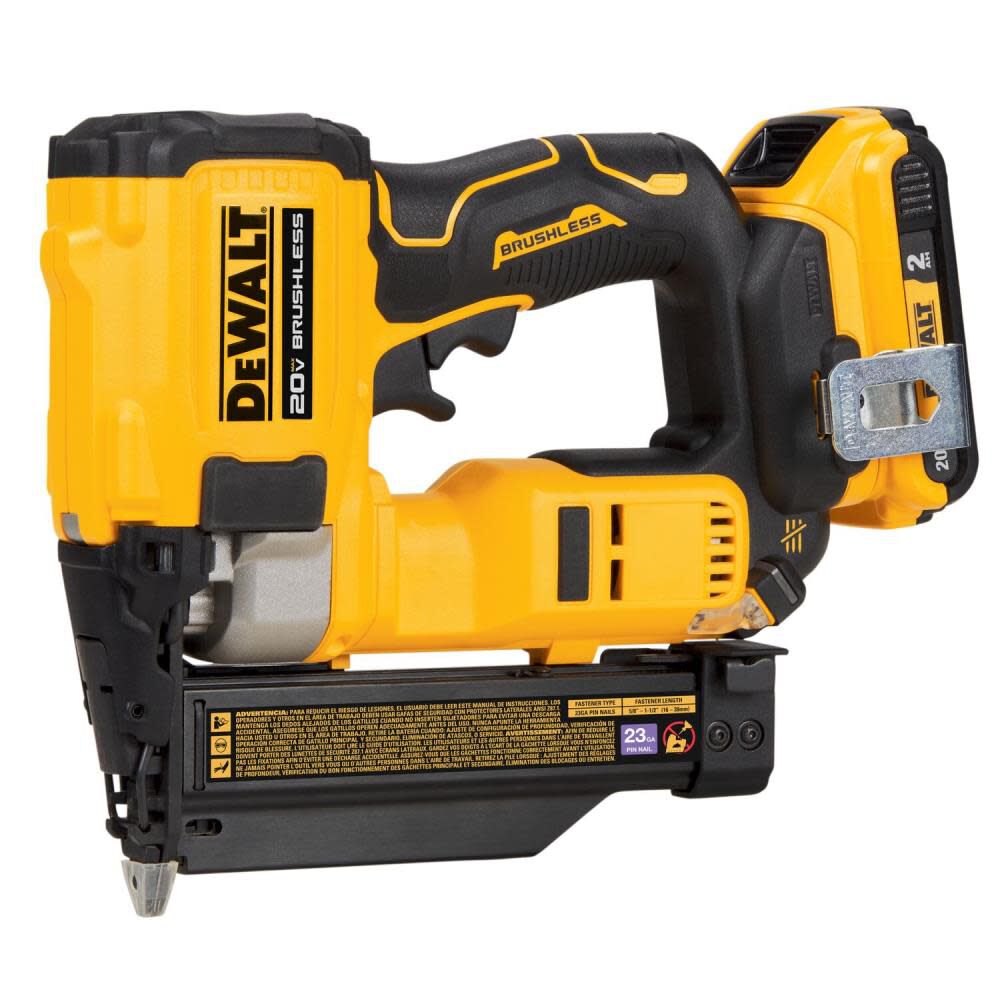 2025 Kit de Clavadora de Clavillos ATOMIC Compact Series 20V MAX 23 Gauge DCN623D1