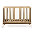 2025 Cuna Quax Ashi – 60x120 cm | Ajustable en 3 alturas | Madera de haya certificada FSC | Con somier de lamas, sin colchón | Color natural