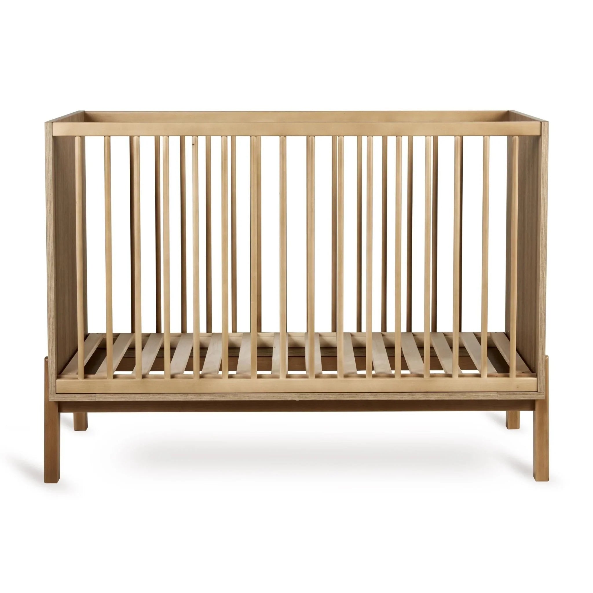 2025 Cuna Quax Ashi – 60x120 cm | Ajustable en 3 alturas | Madera de haya certificada FSC | Con somier de lamas, sin colchón | Color natural