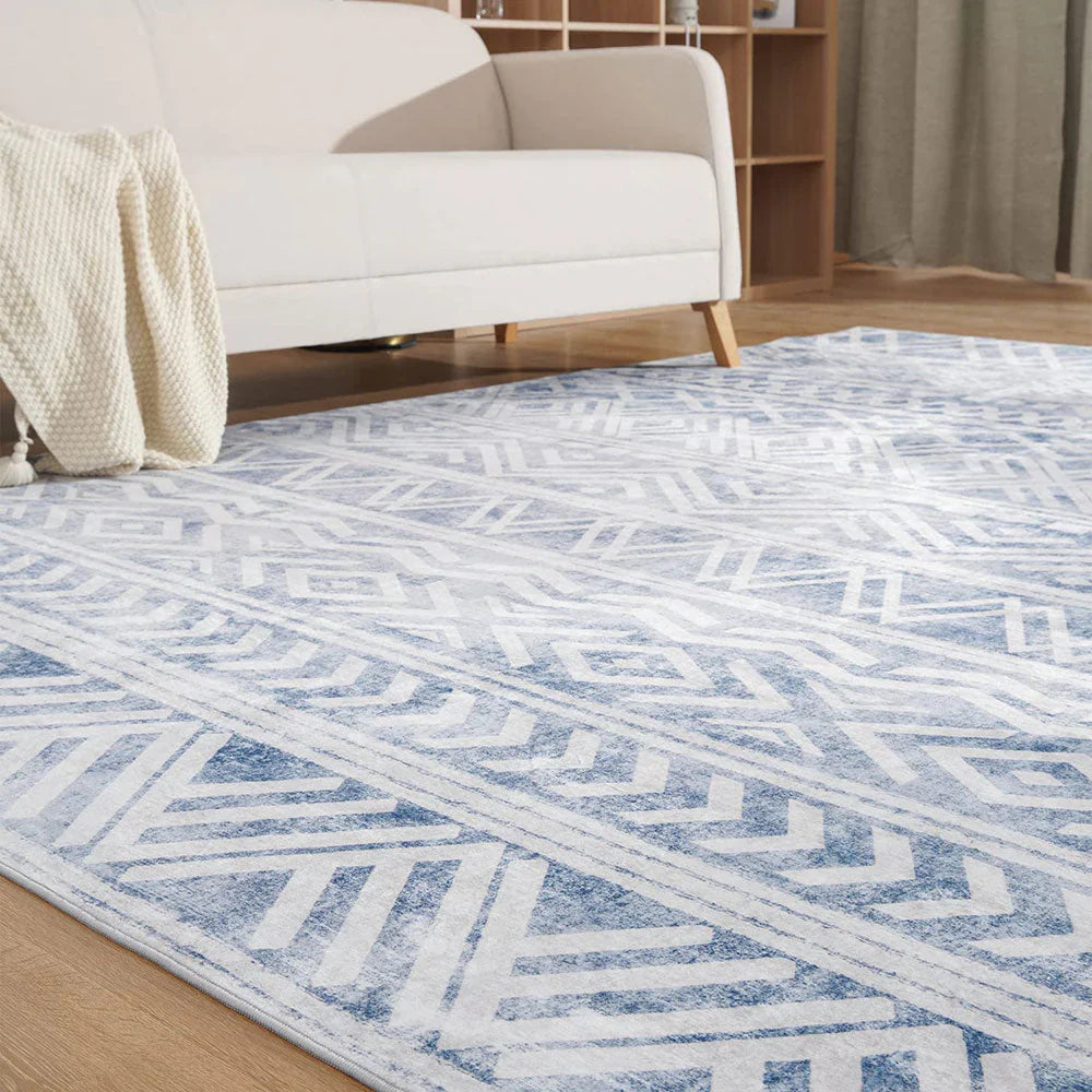 Alfombra bohemia 9x12 para sala de estar, alfombra moderna en tonos neutros para decoración de dormitorio