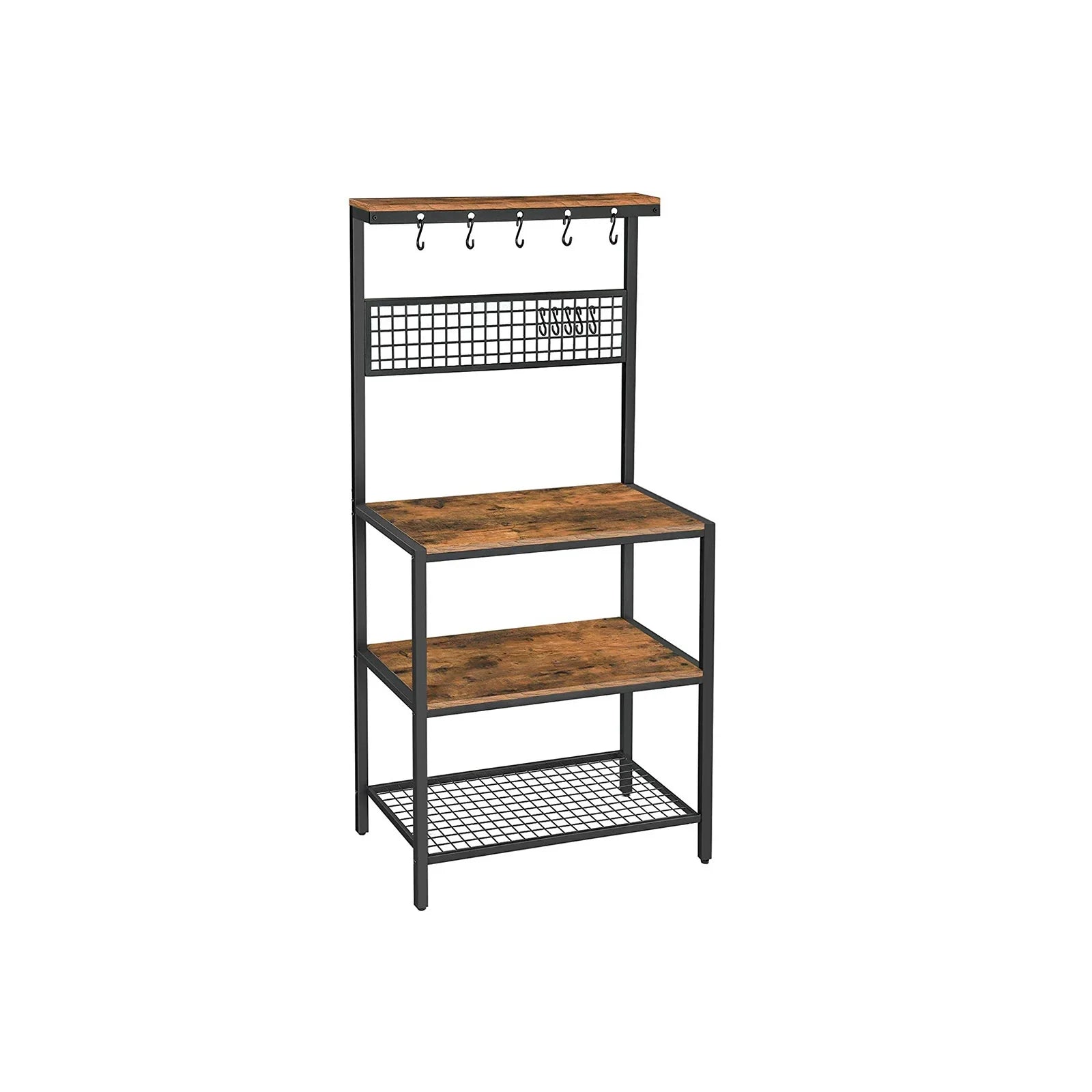 Estantería para Utensilios de Horno de Microondas Marrón Rústico