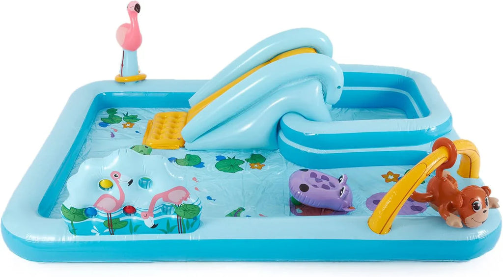 Intex Área de Juego Inflable Jungle Adventure – Piscina con Tobogán y Juegos de Agua para Niños
