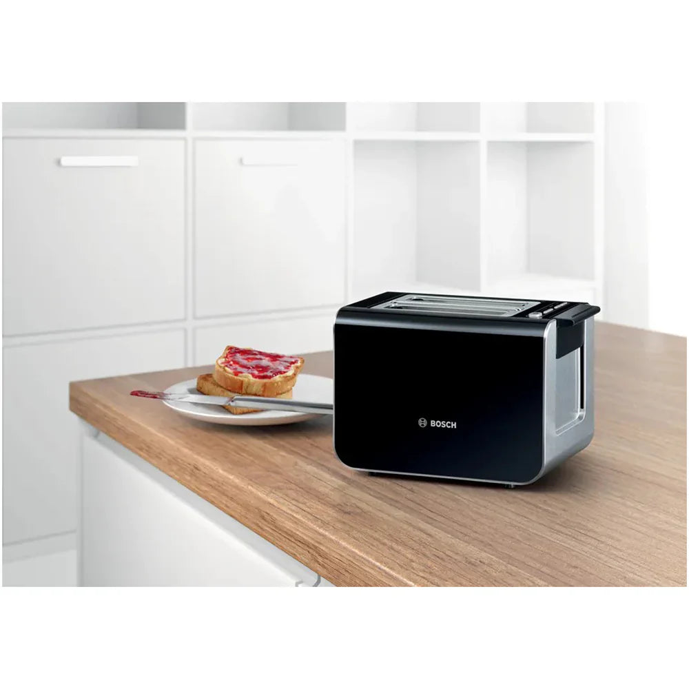 2025 Tostadora Bosch Styline TAT8613NGB para 2 Rebanadas – Negra