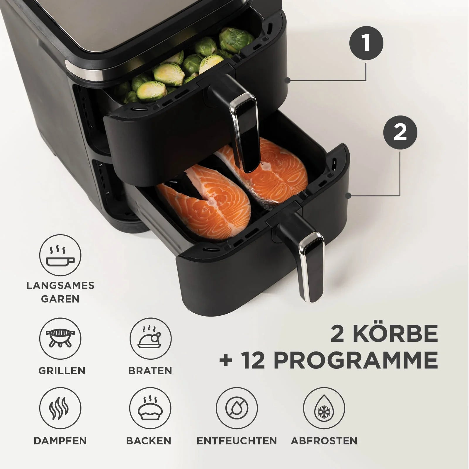 2025 Freidora de aire caliente Rosmarino Tower XXL – 10,4 L