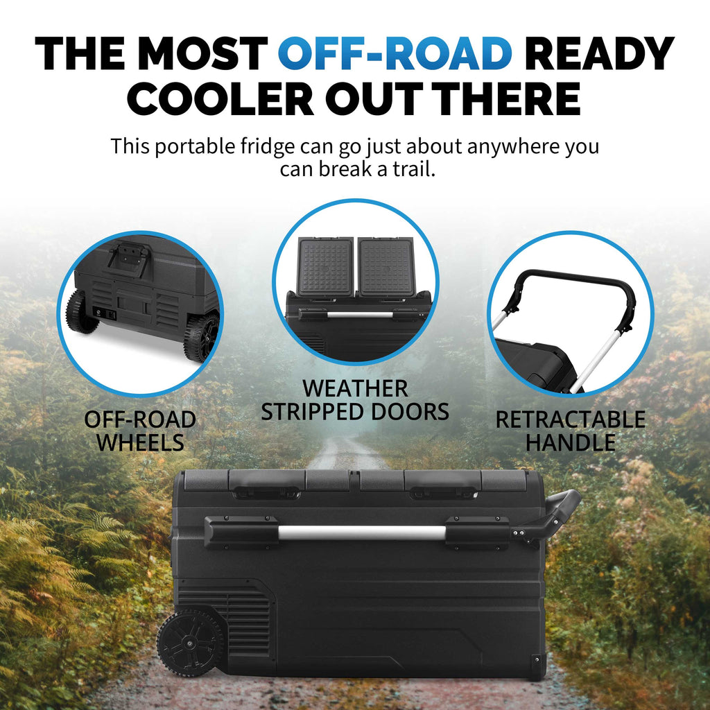 2025 Nevera eléctrica portátil de camping Newair®, 80 cuartos, 12 V/24 V CC